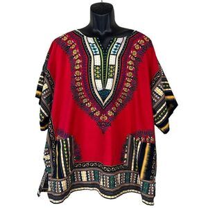 African Short Sleeve Dashiki Size L